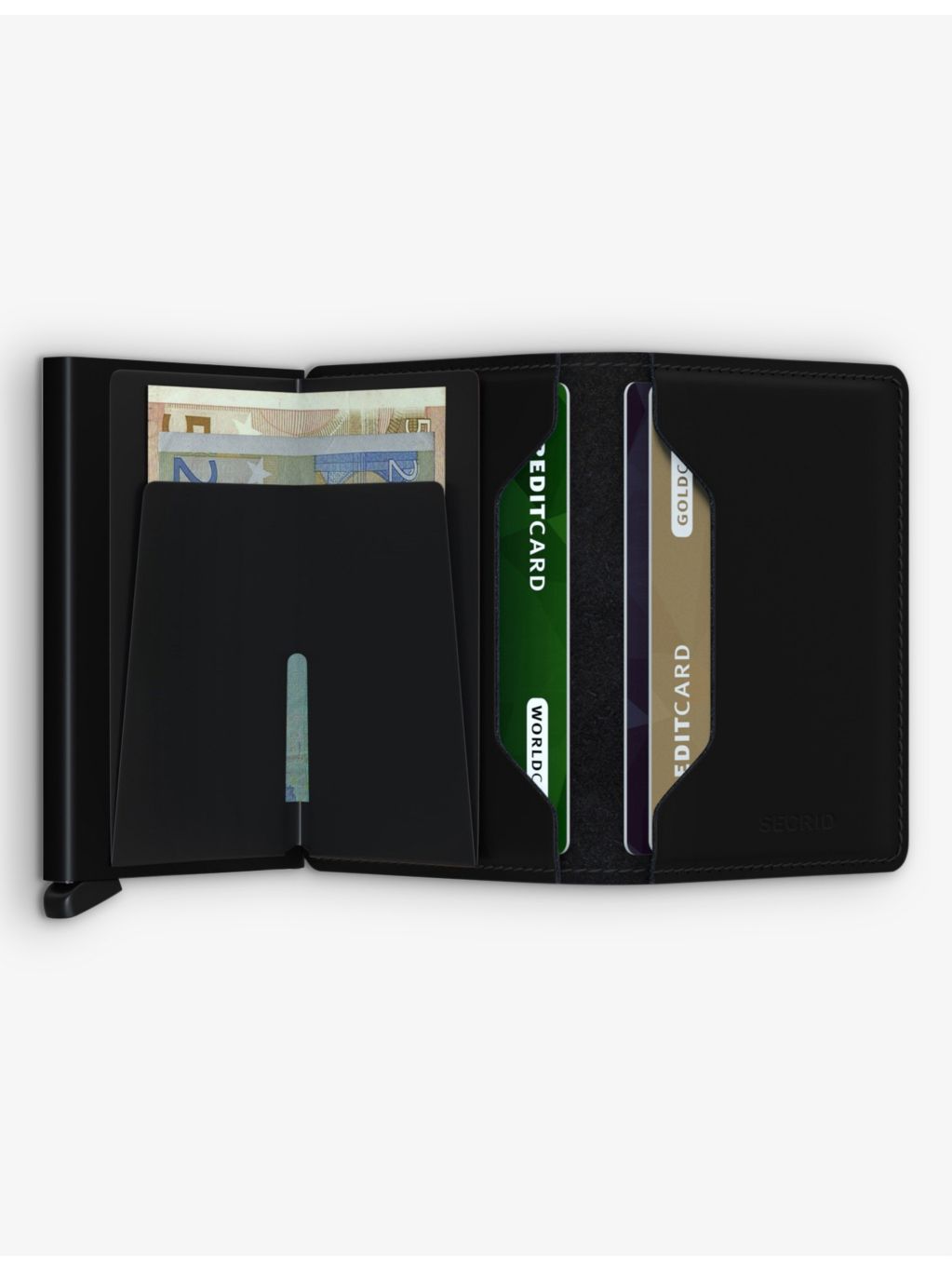Secrid Slimwallet matte leather aluminium cardholder, imported from the UK