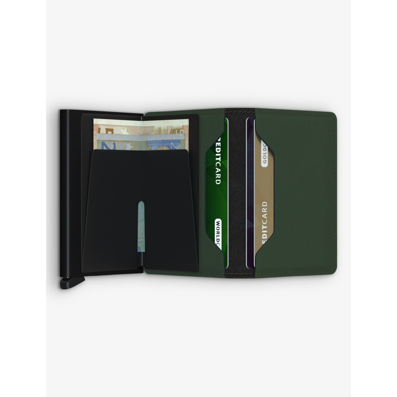 Secrid Slimwallet matte leather and aluminium cardholder, imported from the UK