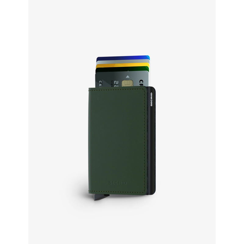 Secrid Slimwallet matte leather and aluminium cardholder, imported from the UK