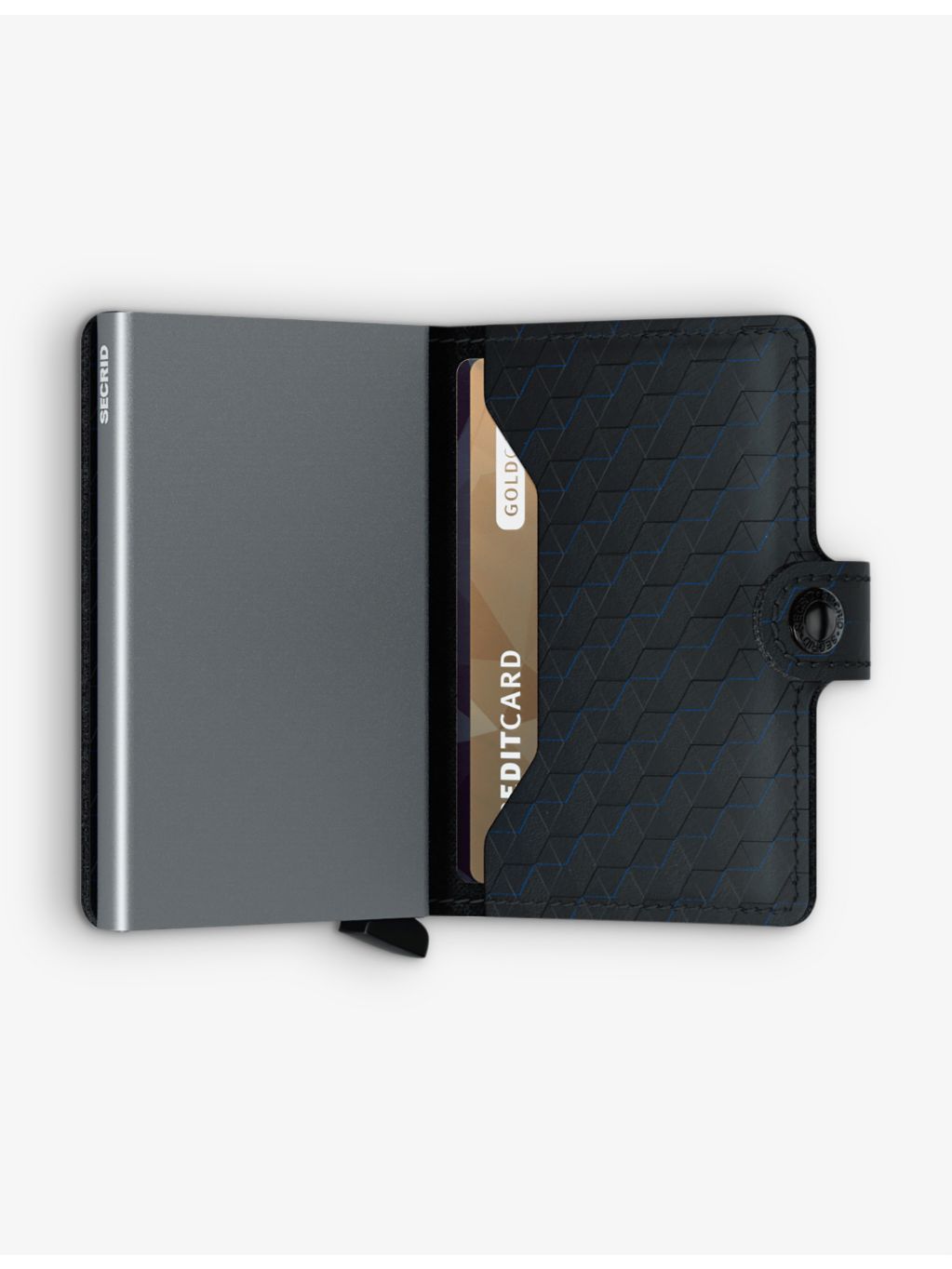 Secrid Miniwallet Optical cardholder in leather and aluminium, UK version