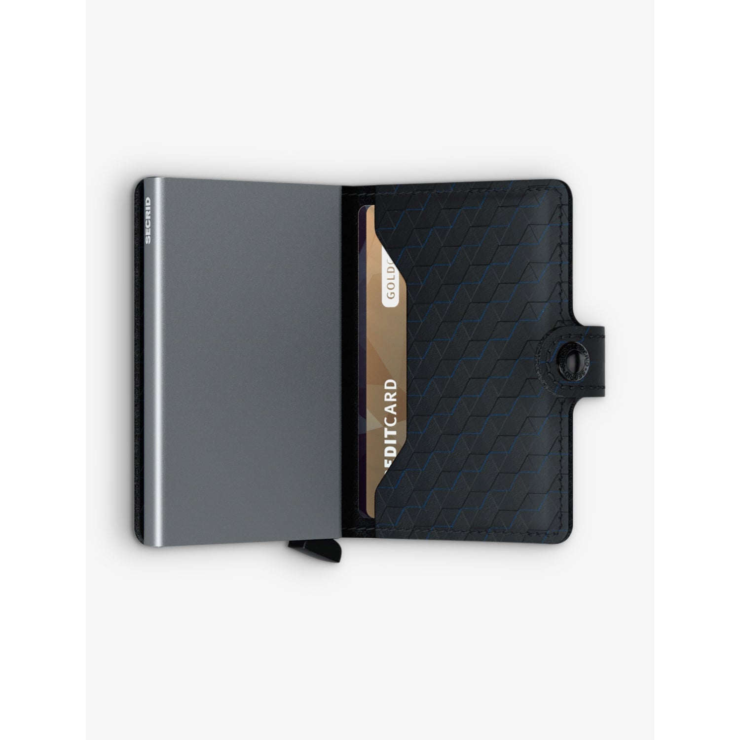 Secrid Miniwallet Optical cardholder in leather and aluminium, UK version
