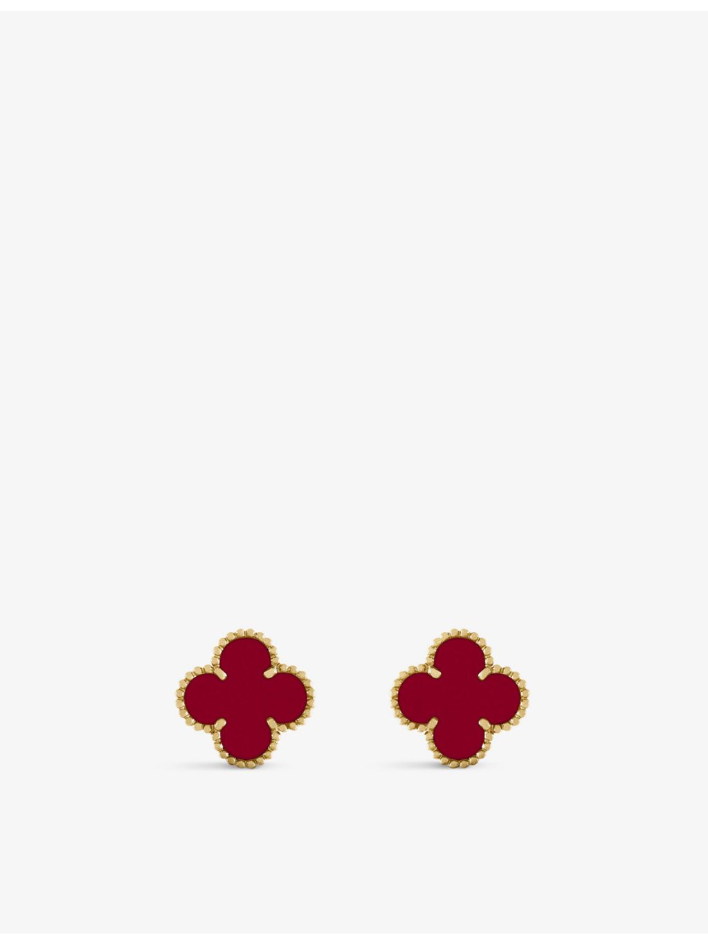 Van Cleef & Arpels Alhambra stud earrings 1.5cm, imported from the UK