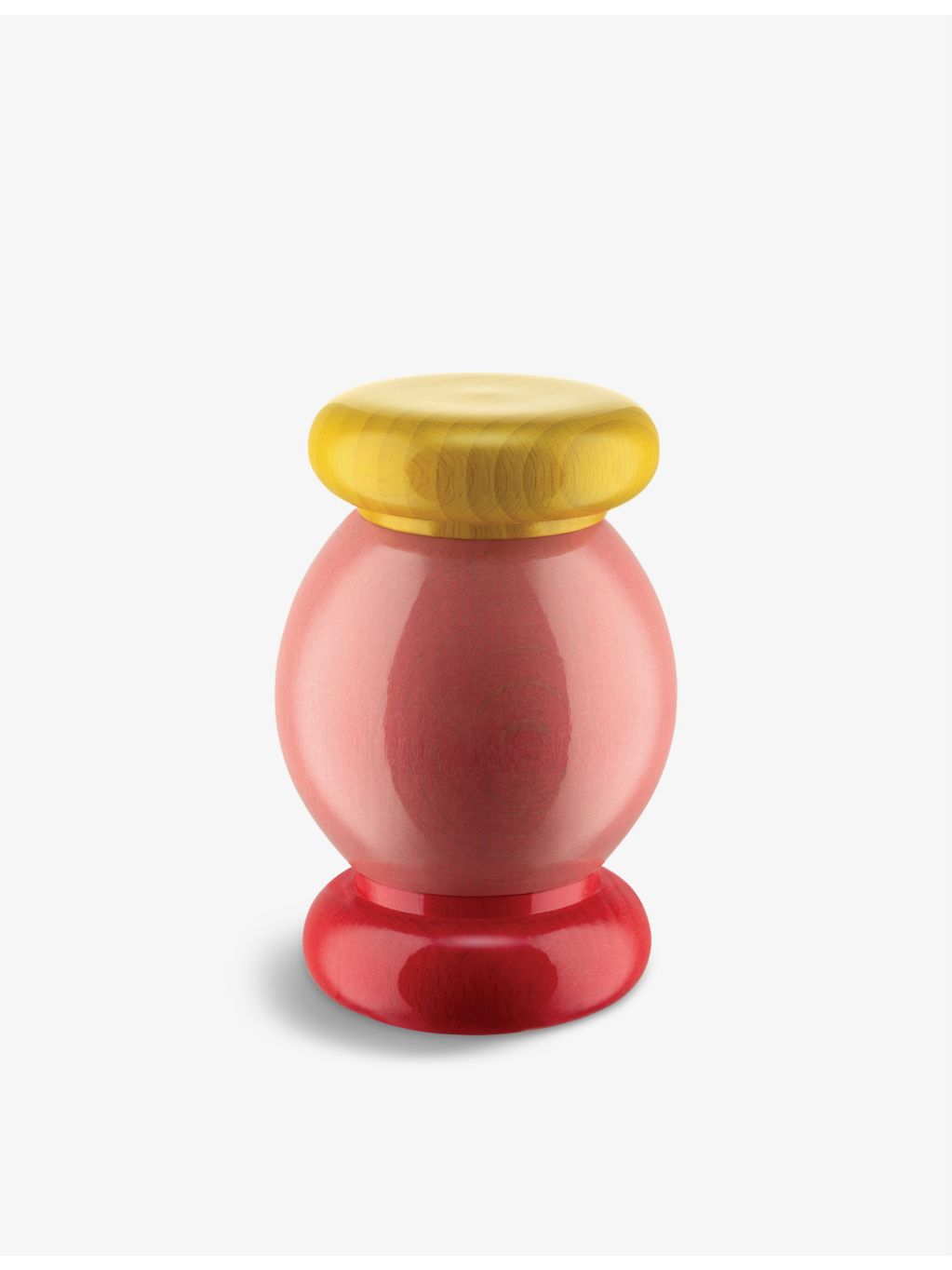 Alessi Ettore Sottsass beech-wood salt and pepper castor 11cm (British brand)