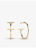 Tiffany T Wire medium 18ct yellow-gold hoop earrings, imported from the UK