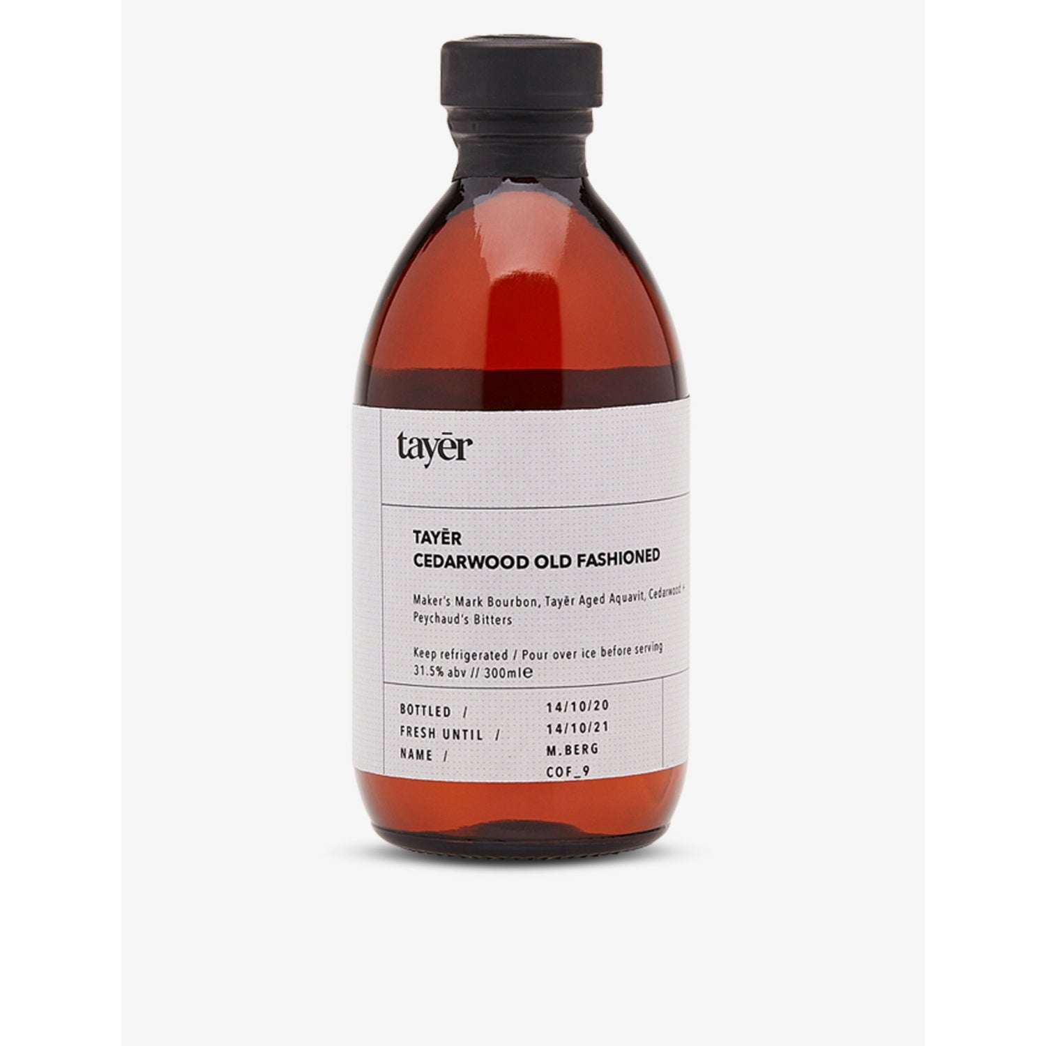 Tayr cedarwood old fashioned cocktail 300ml (British brand)