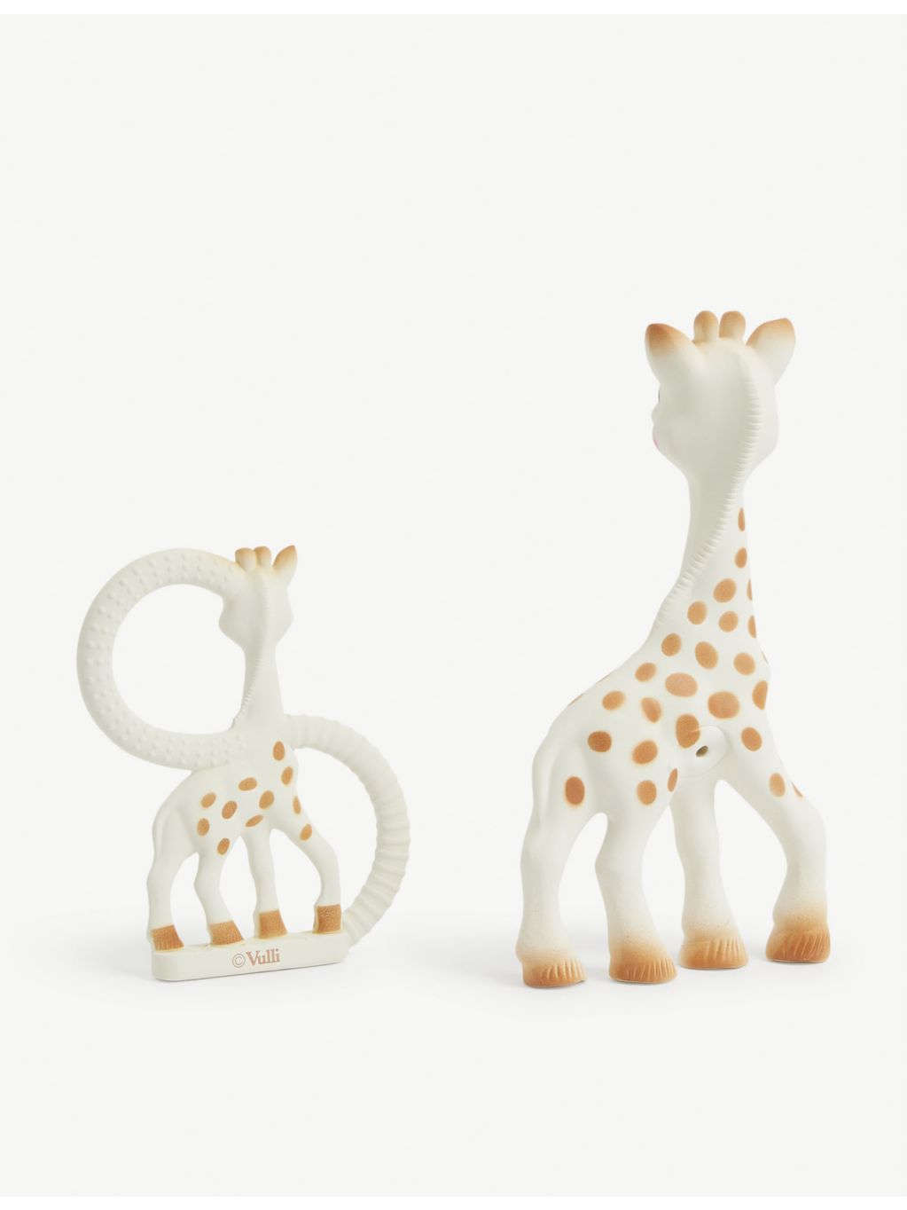 Sophie La Giraffe teether set of two natural rubber teethers - British product