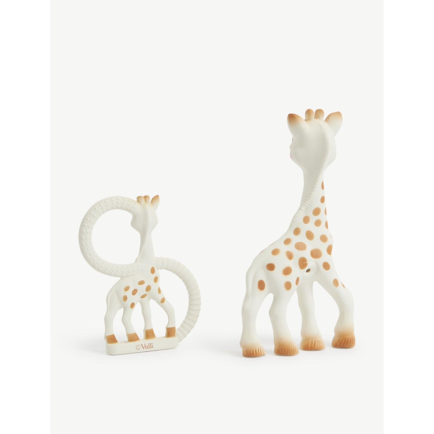 Sophie La Giraffe teether set of two natural rubber teethers - British product