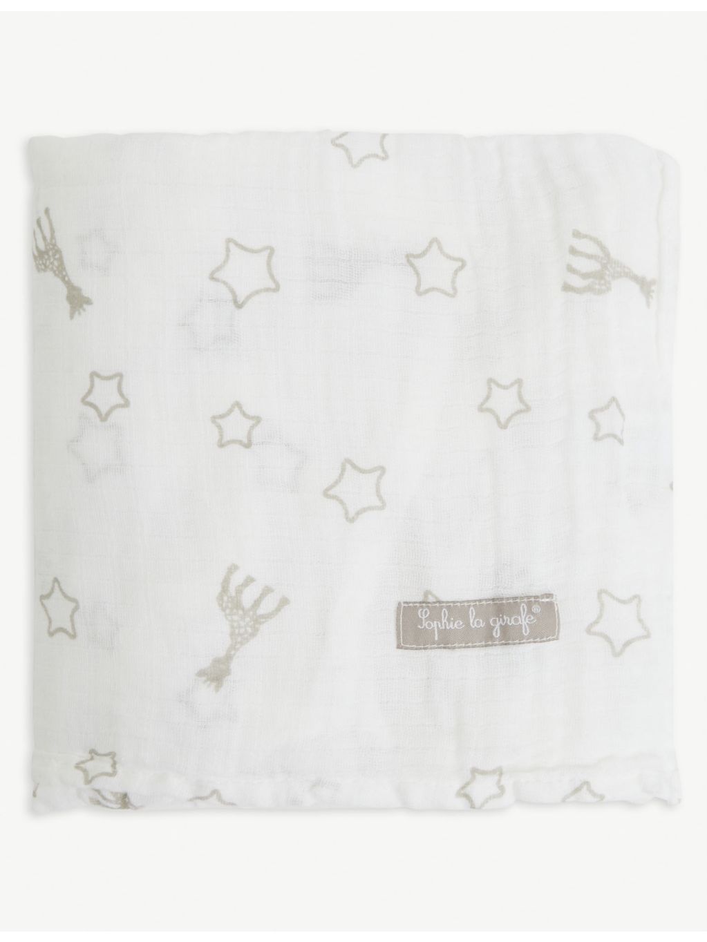 Sophie La Giraffe cotton swaddle set with teether - British product
