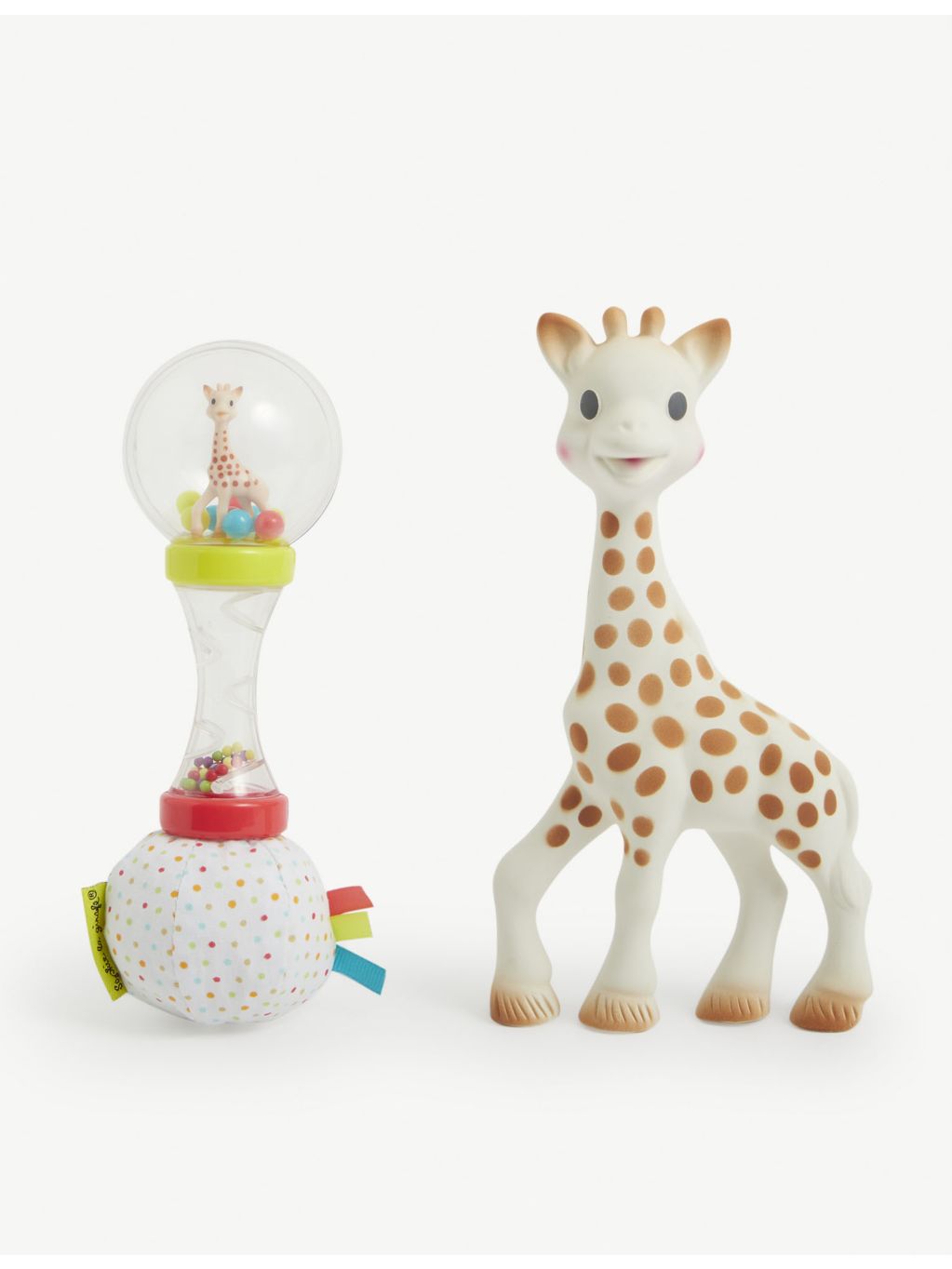 Sophie Giraffe Maracas teether shaker toy set, imported from the UK