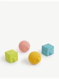Sophie La Giraffe natural rubber cubes and balls, imported from the UK