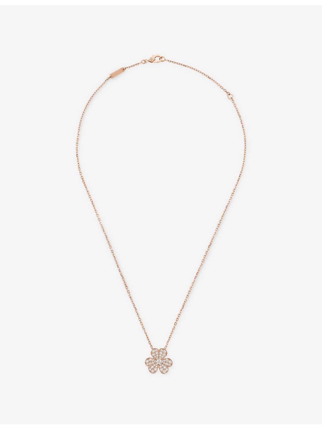 Van Cleef & Arpels Frivole rose gold diamond pendant necklace (British brand)
