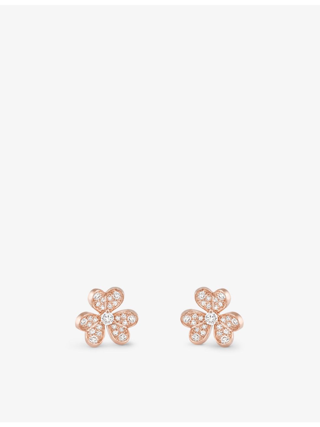 Van Cleef Arpels Frivole 18ct rose gold diamond earrings 0.42ct, UK version