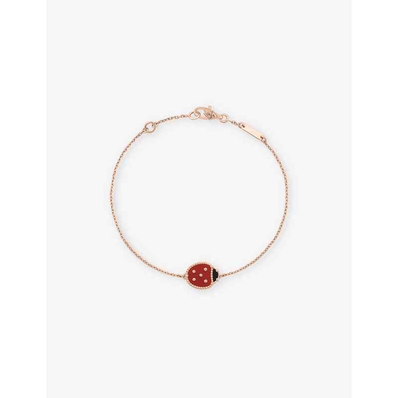Van Cleef & Arpels Lucky Spring carnelian onyx bracelet 17cm (British brand)