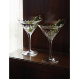 Waterford Lismore Diamond crystal martini glasses set of two, UK version