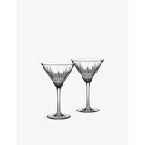 Waterford Lismore Diamond crystal martini glasses set of two, UK version