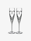 Waterford True Love crystal flutes set of two (British brand)