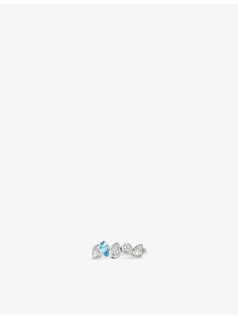 Chaumet white gold diamond and aquamarine ring, imported from the UK