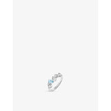 Joséphine Ronde d'Aigrettes white-gold, diamond and aquamarine ring - 53mm