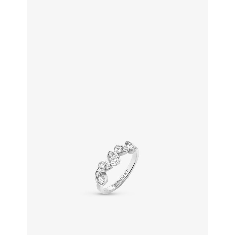 Joséphine Ronde d'Aigrettes 18ct white-gold and 0.53ct brilliant-cut diamond ring - 53mm