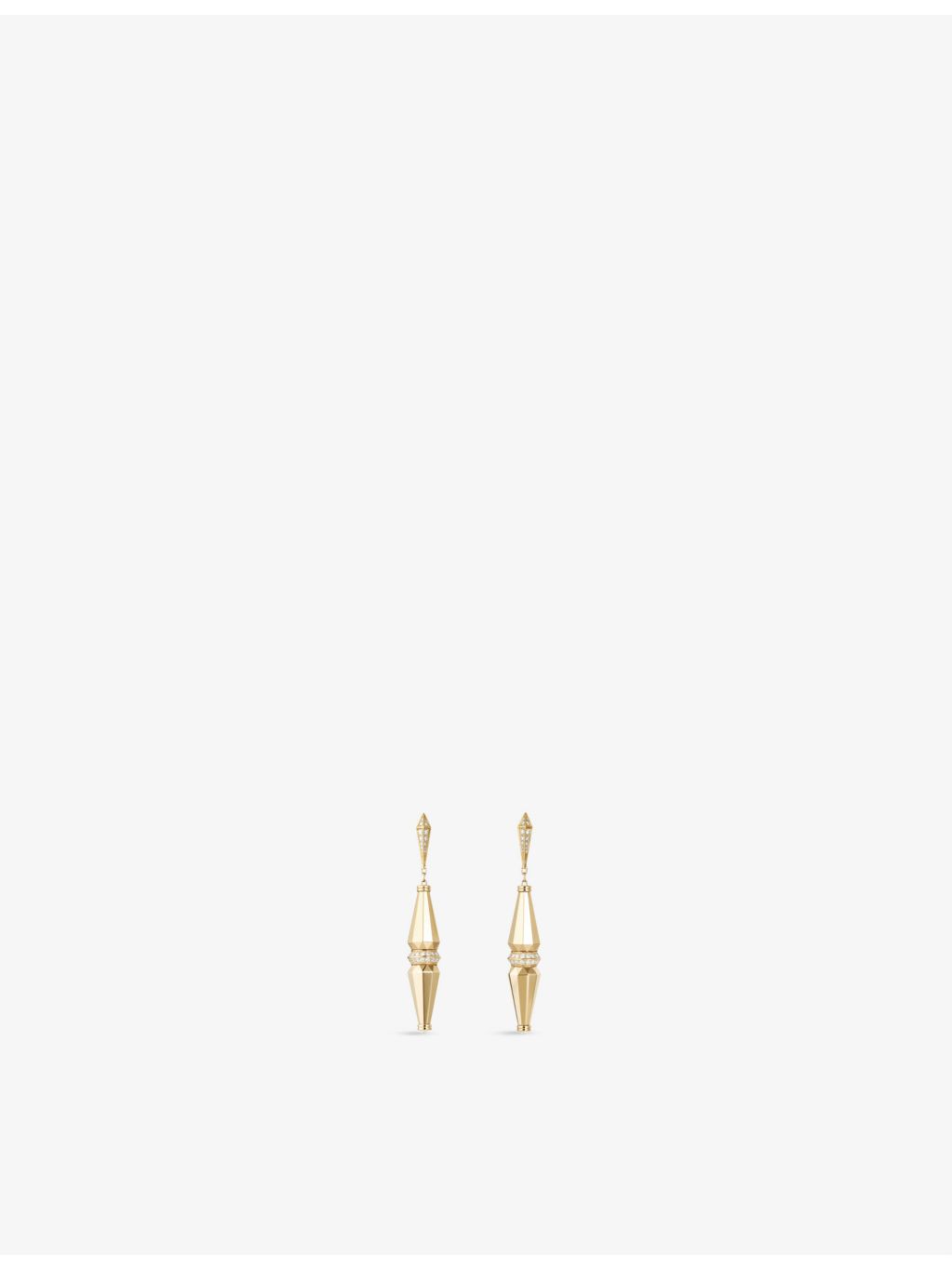 Boucheron 18ct yellow gold diamond earrings 0.64ct, imported from the UK