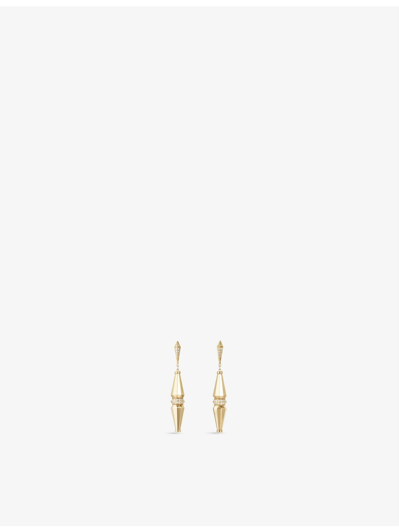Boucheron 18ct yellow gold diamond earrings 0.64ct, imported from the UK