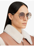 Chloé CH0047S metal scalloped round sunglasses, UK version
