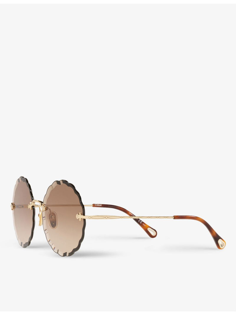 Chloé CH0047S metal scalloped round sunglasses, UK version