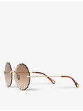 Chloé CH0047S metal scalloped round sunglasses, UK version