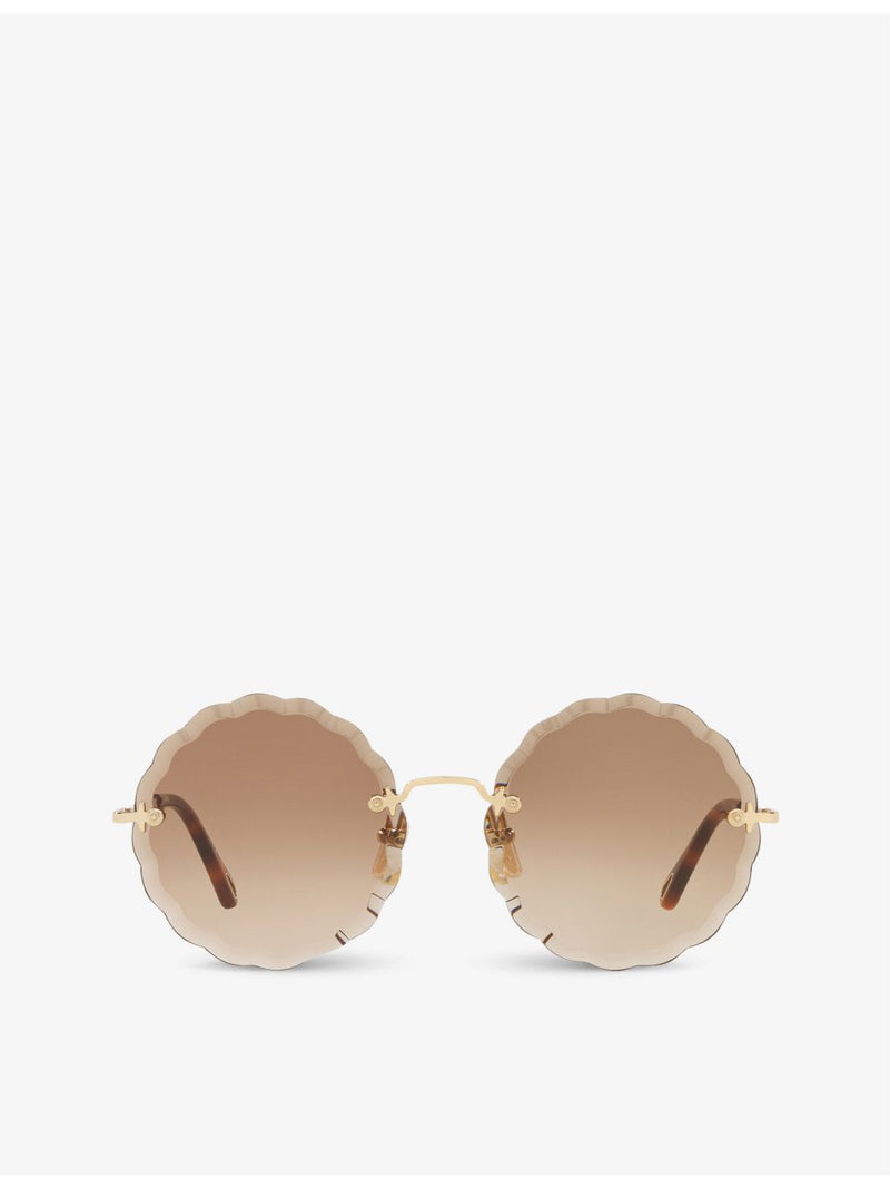 Chloé CH0047S metal scalloped round sunglasses, UK version