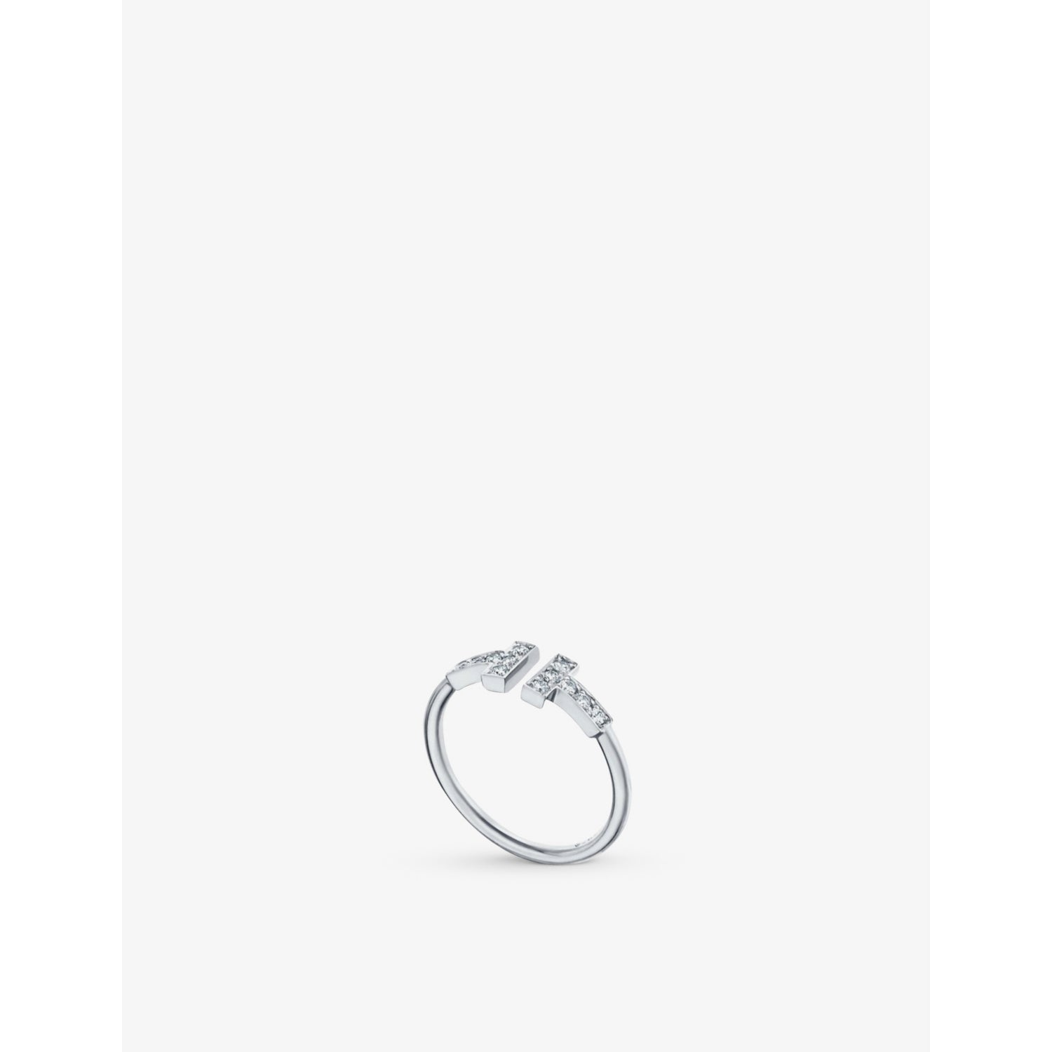 Tiffany T Wire 18ct white gold diamond ring, British product