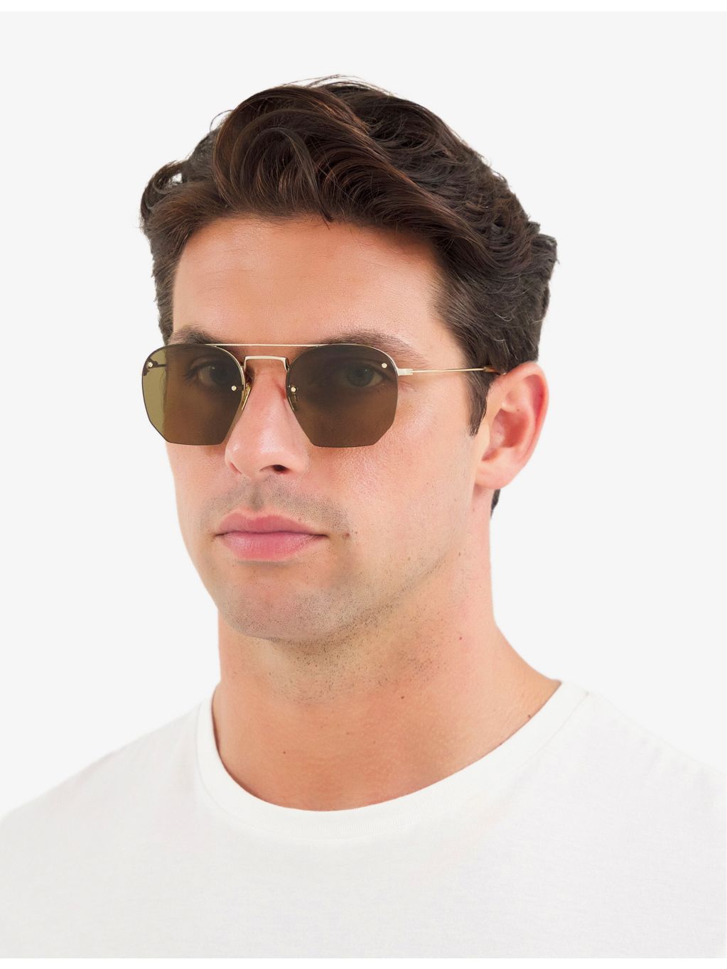 Saint Laurent rimless aviator-frame sunglasses 52mm (British brand)