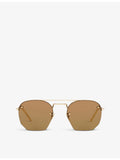 Saint Laurent rimless aviator-frame sunglasses 52mm (British brand)
