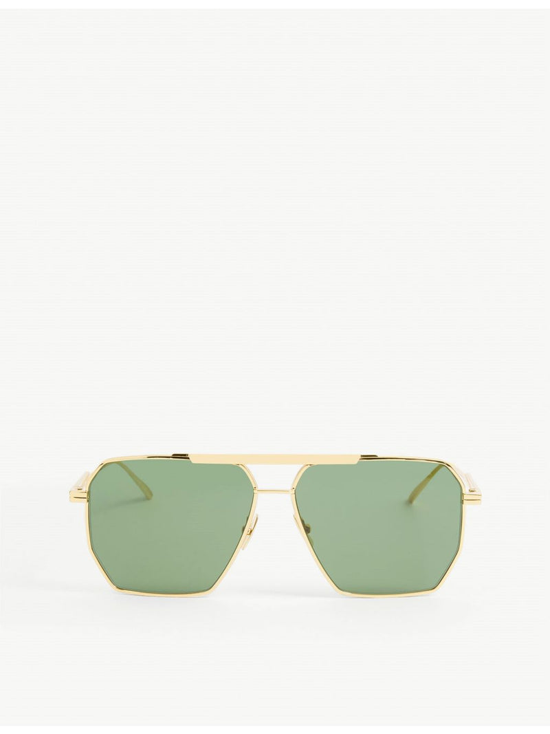 Bottega Veneta aviator frame metal sunglasses 60mm - British product