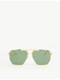 Bottega Veneta aviator frame metal sunglasses 60mm - British product