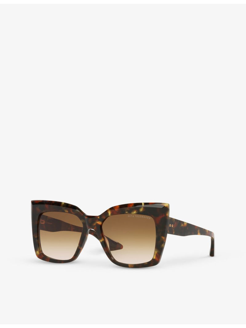 DITA square-frame acetate sunglasses with 6.4cm lens width - British product