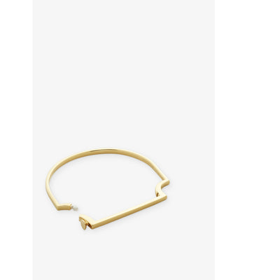 selfridges Monica Vinader Signature Skinny 18ct Yellow Gold-Plated Vermeil Bangle Bracelet- Buy online at McGrocer