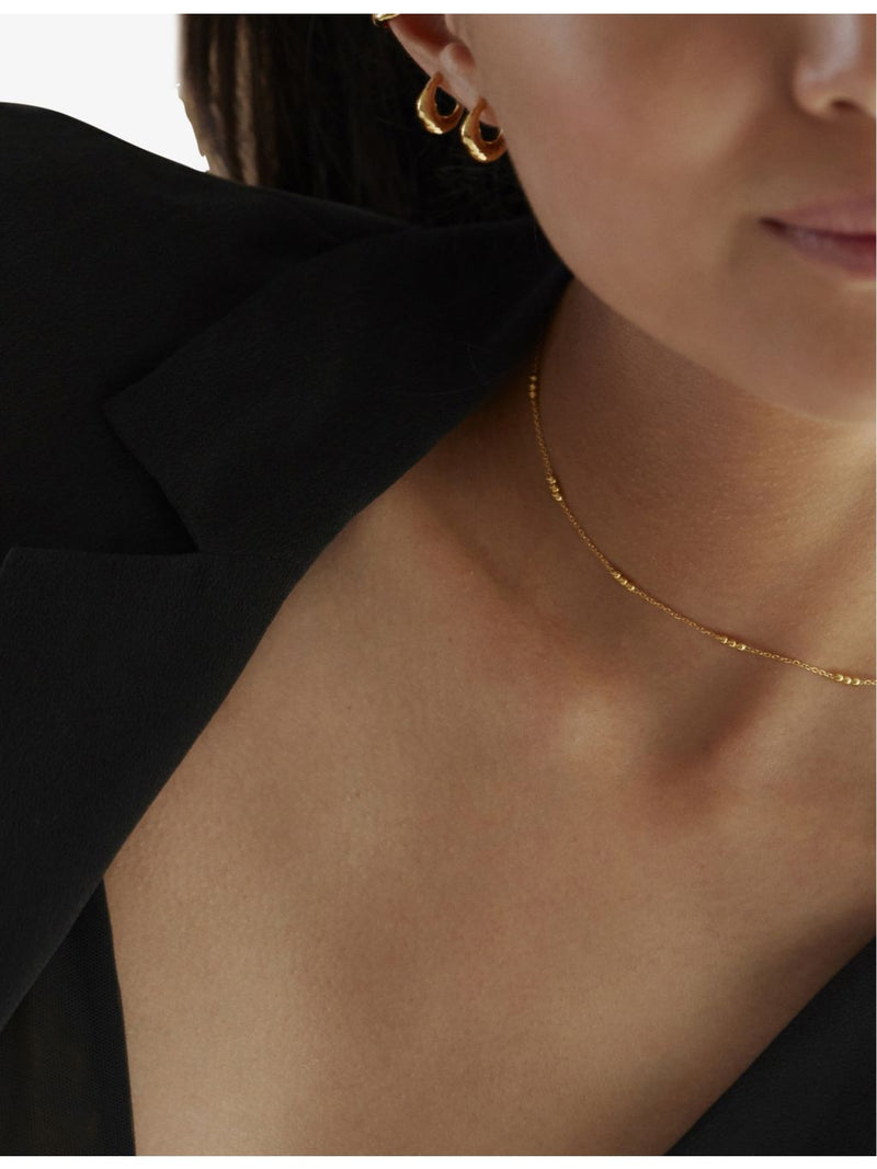 Monica Vinader 18ct gold-plated vermeil choker necklace 35-40cm - British product