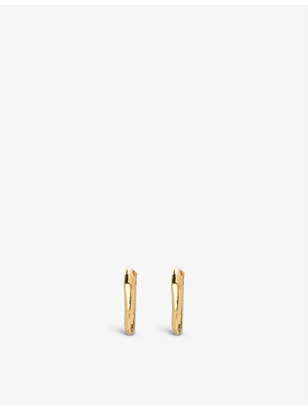 Monica Vinader Siren Muse gold vermeil huggie earrings, imported from the UK