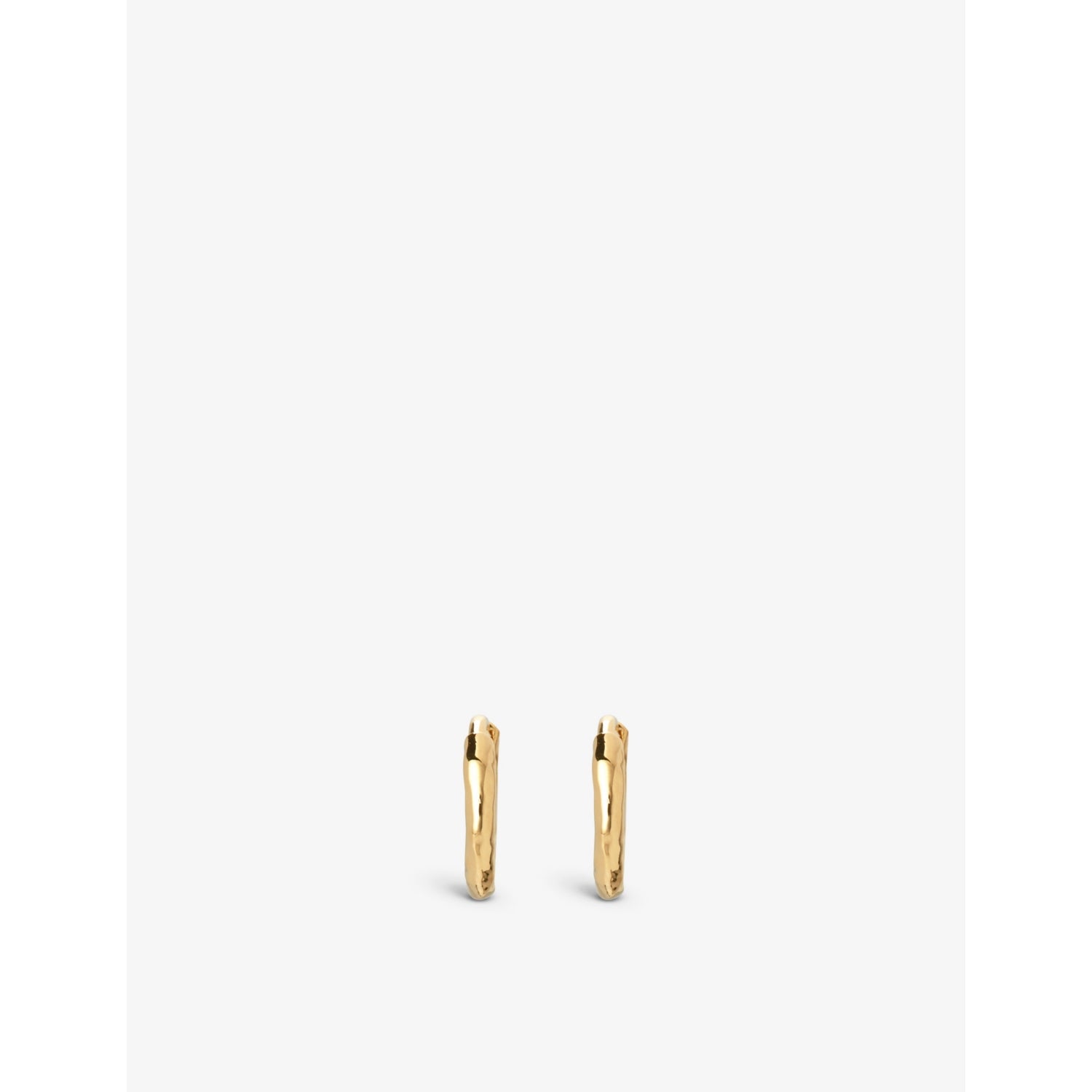 Monica Vinader Siren Muse gold vermeil huggie earrings, imported from the UK