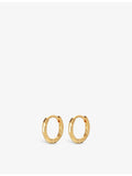 Monica Vinader Siren Muse gold vermeil huggie earrings, imported from the UK