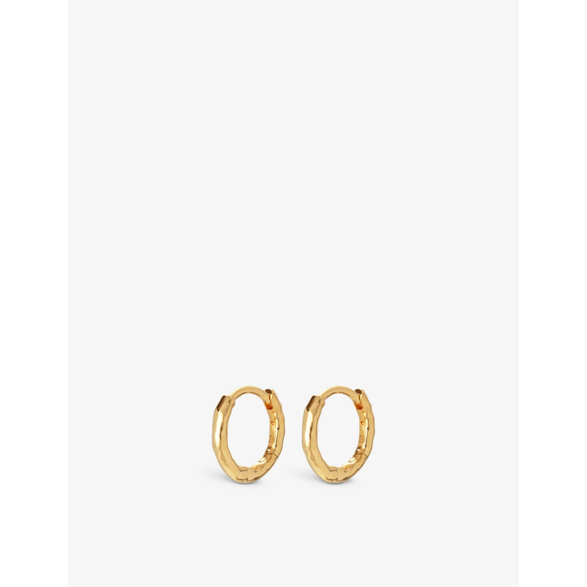 Monica Vinader Siren Muse gold vermeil huggie earrings, imported from the UK