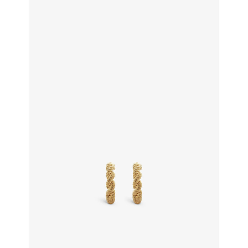 Monica Vinader Corda huggie earrings 9.2mm in gold vermeil - British product