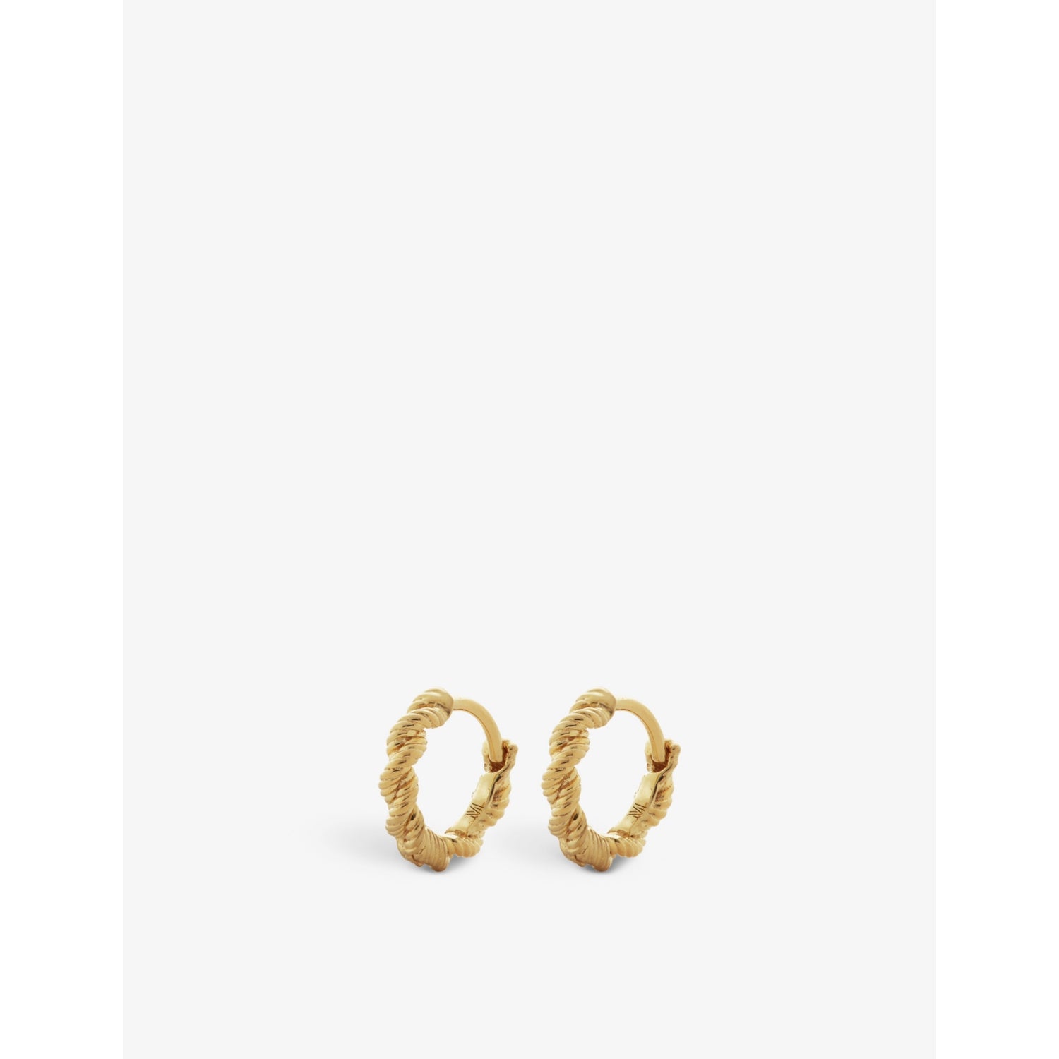 Monica Vinader Corda huggie earrings 9.2mm in gold vermeil - British product