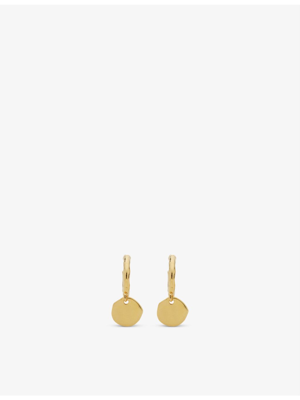 Monica Vinader Siren Muse gold huggie earrings, UK version