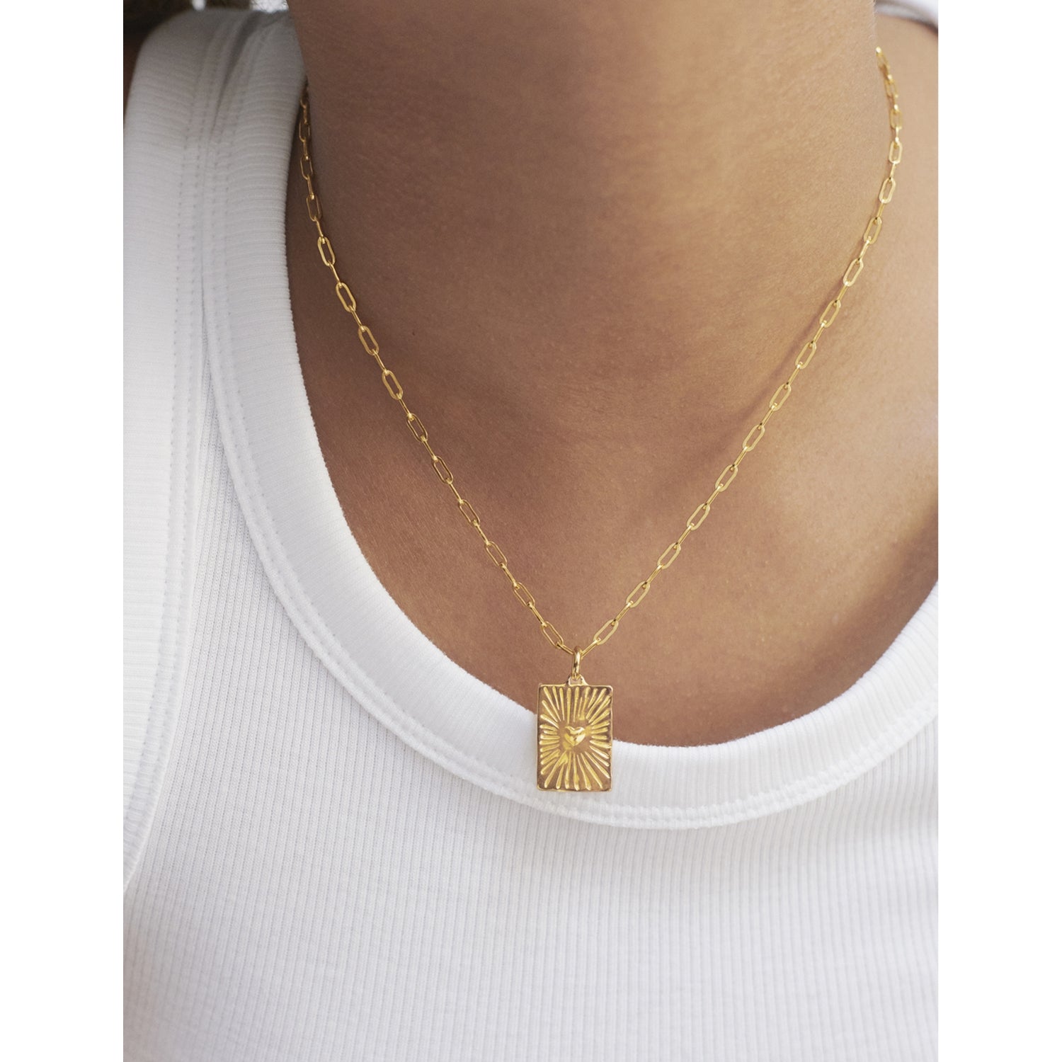 Monica Vinader Talisman Heart pendant 18ct gold-plated vermeil 2cm - British product
