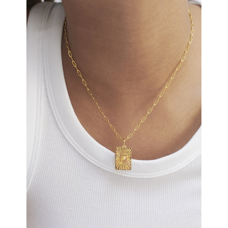 Monica Vinader Talisman Heart pendant 18ct gold-plated vermeil 2cm - British product