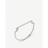 Signature skinny sterling silver bangle bracelet - S