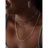Monica Vinader triple-beaded sterling silver choker necklace - British product