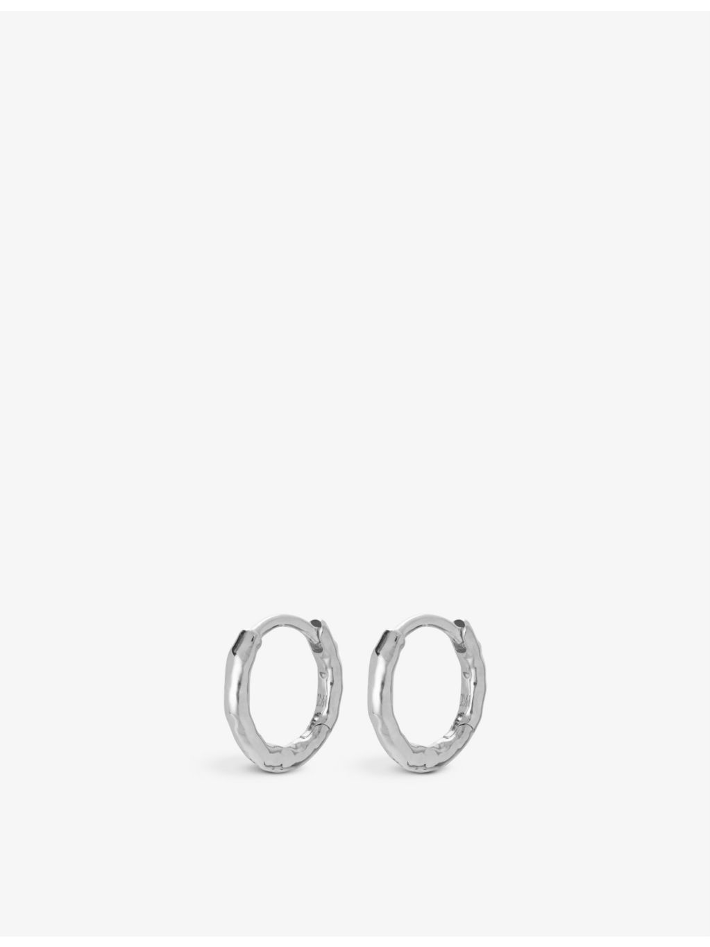 Monica Vinader mini hoop earrings in 18ct yellow gold vermeil (British brand)