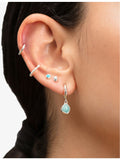 Monica Vinader turquoise stud earrings in sterling silver, UK version